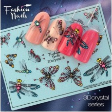 Слайдер 3D дизайн - наклейки на ногти fashionnails FN 3D crystal #8